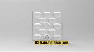 ROHS 50 มม. เลนส์ LED สี่เหลี่ยมส่งผ่าน 93%