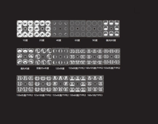 เลนส์ออปติคัล LED 5050 ขนาด 50 มม. P35x45 องศา สำหรับไฟสนามกีฬา